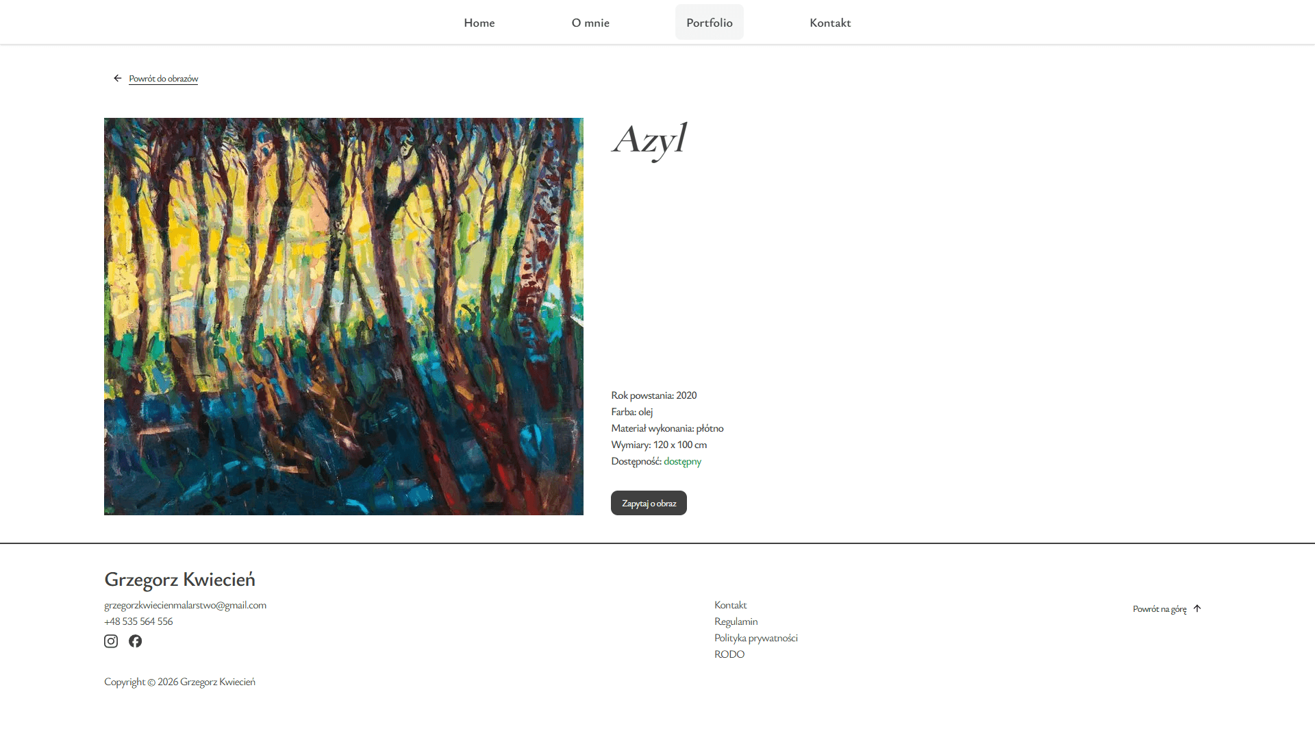 Grzegorz Kwiecień's Portfolio Painting "Azyl"
