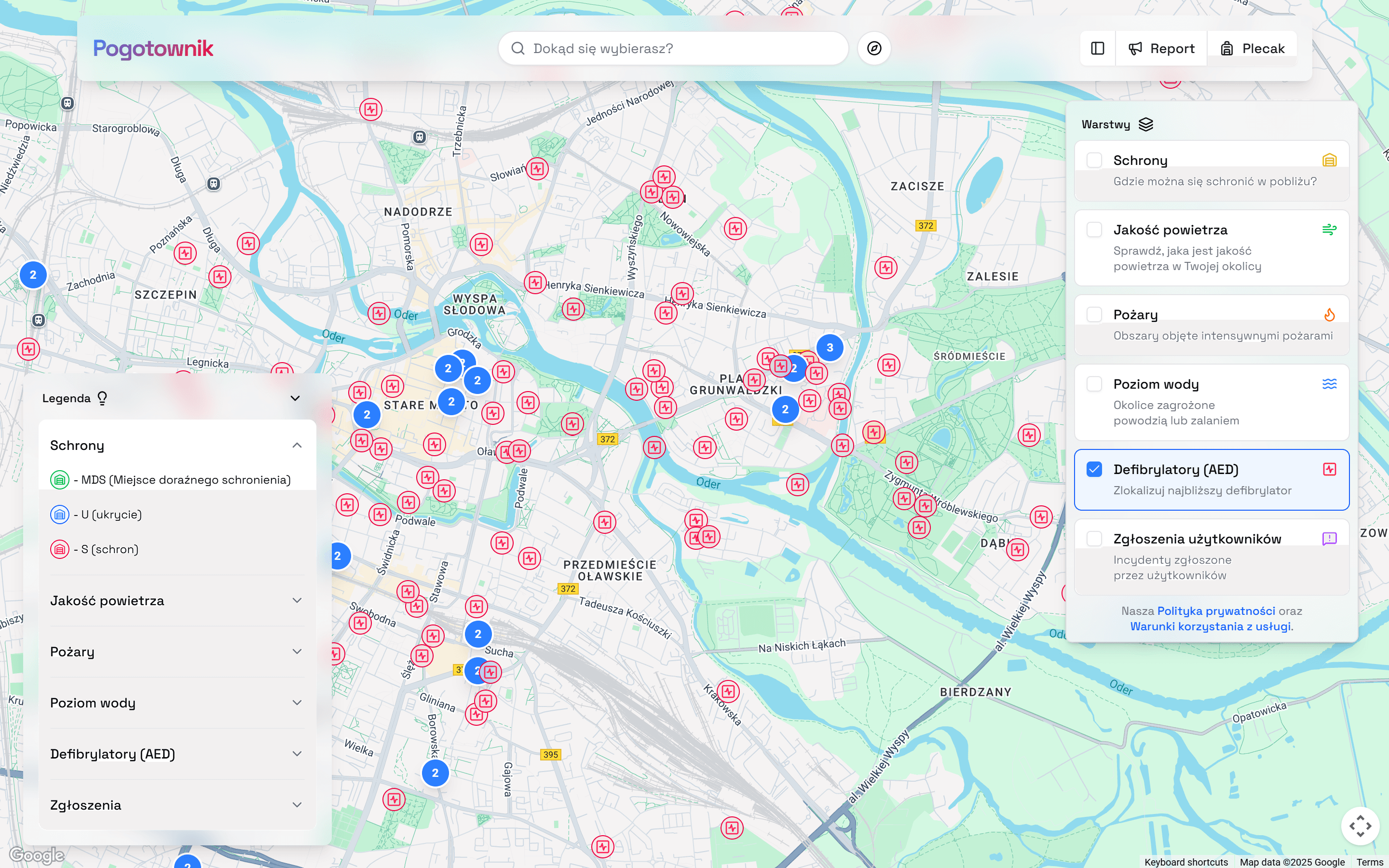 Pogotownik Website Map Page